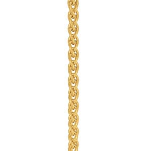 Wheat Chain 1.3mm 16 — 20 Inch Length — White Gold