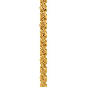 Wheat Chain 1.6 mm 16 — 16 Inch Length — White Gold