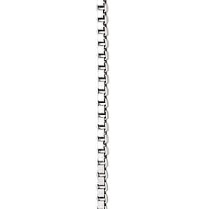Box (venitian) Chain .9 mm 24 — 24 Inch Length — White Gold