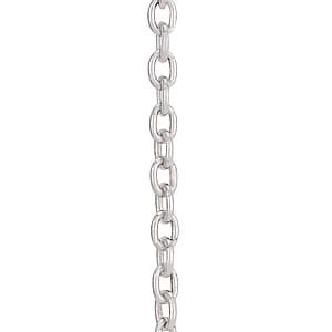 Cable Chain 1.6 mm 20 — 20 Inch Length — White Gold