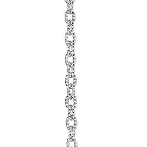 Cable (rnd Text) Chain 1.4 mm 2 — 20 Inch Length — White Gold