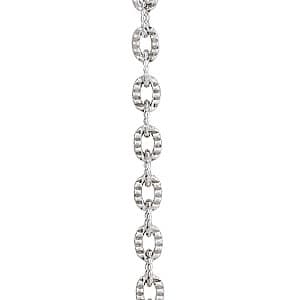 Cable (rnd Text) Chain 1.6 mm 2 — 20 Inch Length — White Gold