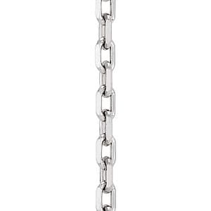 Cable (long D/c) Chain 1.8 mm 2 — 24 Inch Length — White Gold