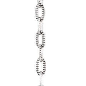 Cable (lotng Text) Chain 1.9 mm — 16 Inch Length — White Gold