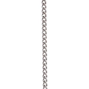 Curb Chain .9 mm 16 — 16 Inch Length — White Gold