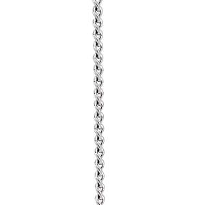 Curb Chain 1 mm 20 — 20 Inch Length — White Gold