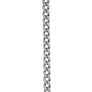 Curb Chain 1.3 mm 16 — 16 Inch Length — White Gold