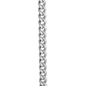 Curb Chain 1.6 mm 16 — 16 Inch Length — White Gold