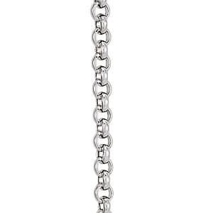 Silver 1.7 MM Rolo Chain — 20" — White Gold