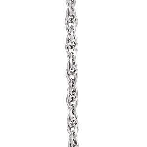Rope Chain 1.5 mm 20 — 24 Inch Length — White Gold