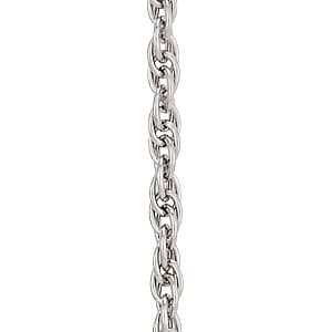 Rope Chain 1.8 mm 16 — 16 Inch Length — White Gold