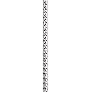 Snake (round) Chain 1 mm 24 — 24 Inch Length — White Gold