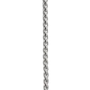 Wheat (round) Chain 1.1 mm 18 — 18 Inch Length — White Gold