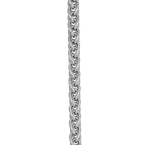 Wheat (round) Chain 1.5 mm 16 — 16 Inch Length — White Gold