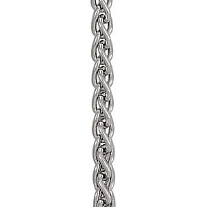 Wheat (round) Chain 1.9 mm 24 — 24 Inch Length — White Gold