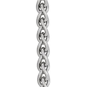 Wheat (round) Chain 2.6 mm 20 — 20 Inch Length — White Gold