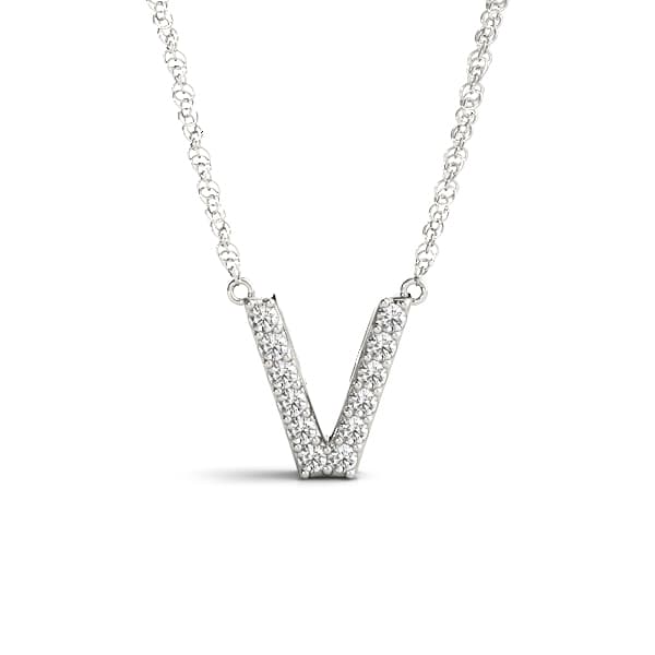 Initial V Pendant — V — View 1