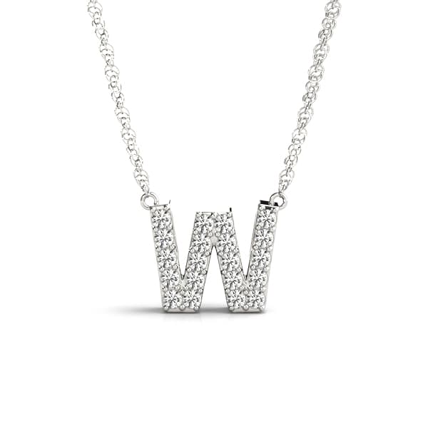Initial W Pendant — W — View 1