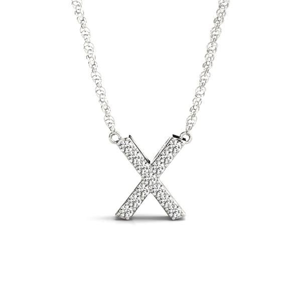 Initial X Pendant — X — View 1