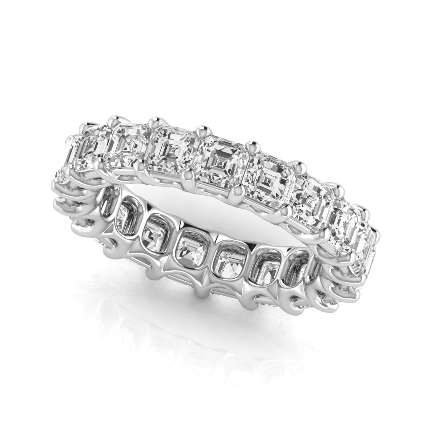 Full Eternity Asscher Diamond Wedding Ba (4 1/4 ct. tw.) — View 1