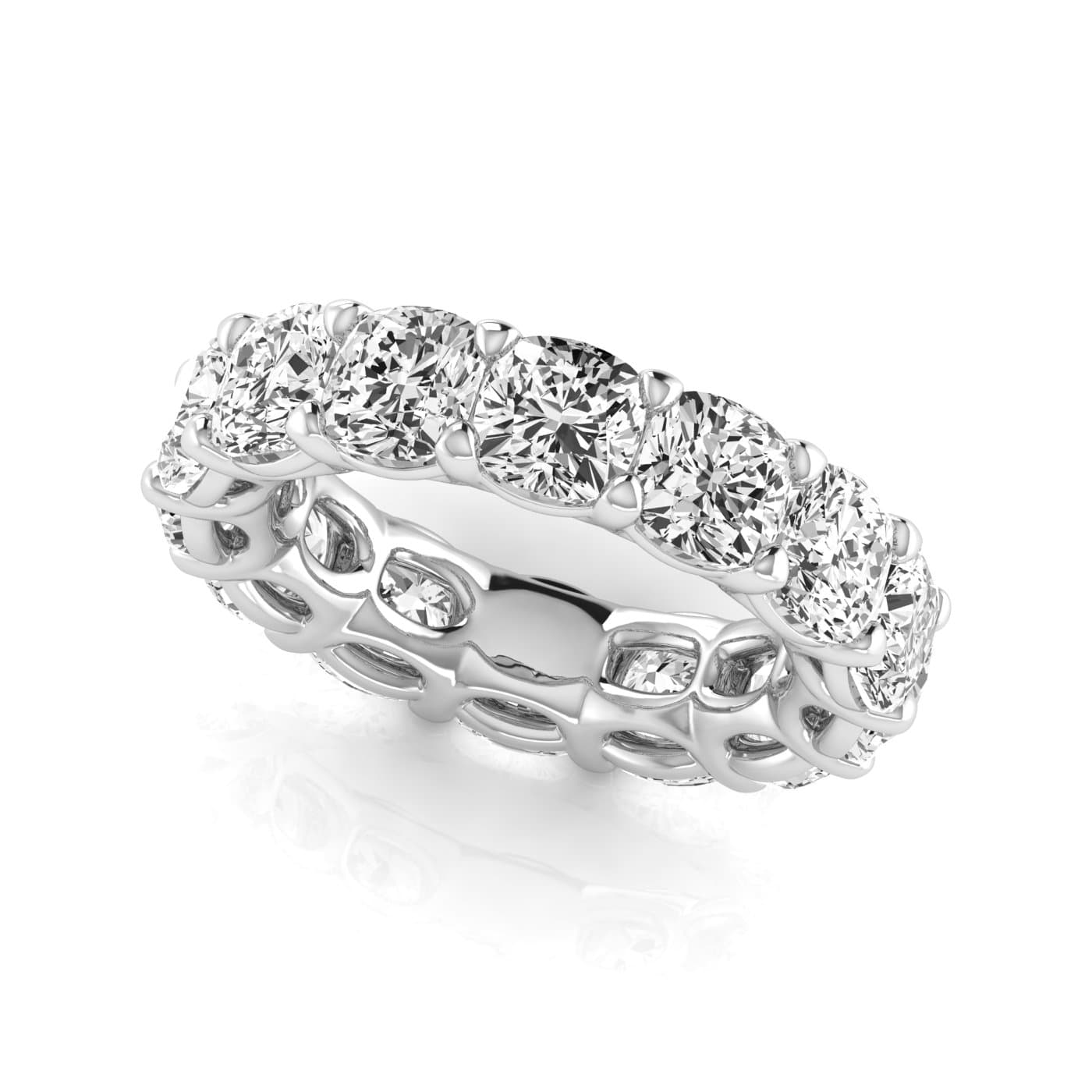 Full Eternity Cushion Diamond Wedding Ba (12 ct. tw.) — View 1