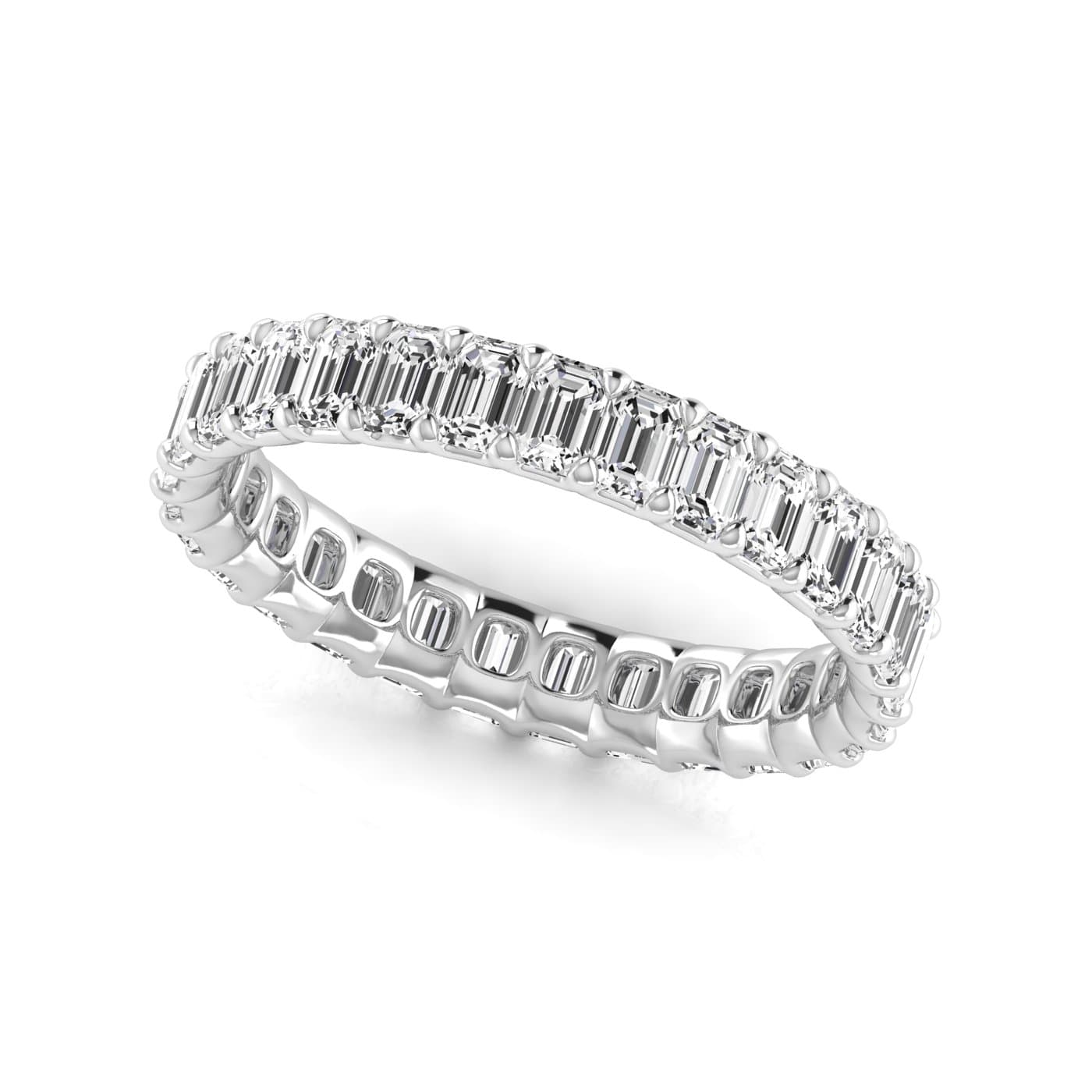 Diamond Emerald Cut Eternity Band (2.7 ct. tw.) — View 1