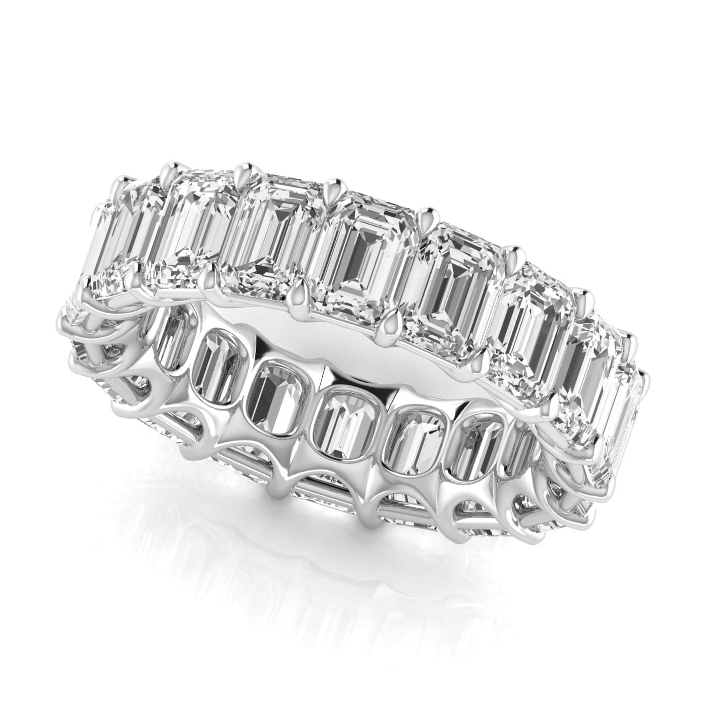Diamond Emerald Cut Eternity Band (9 7/8 ct. tw.) — View 1