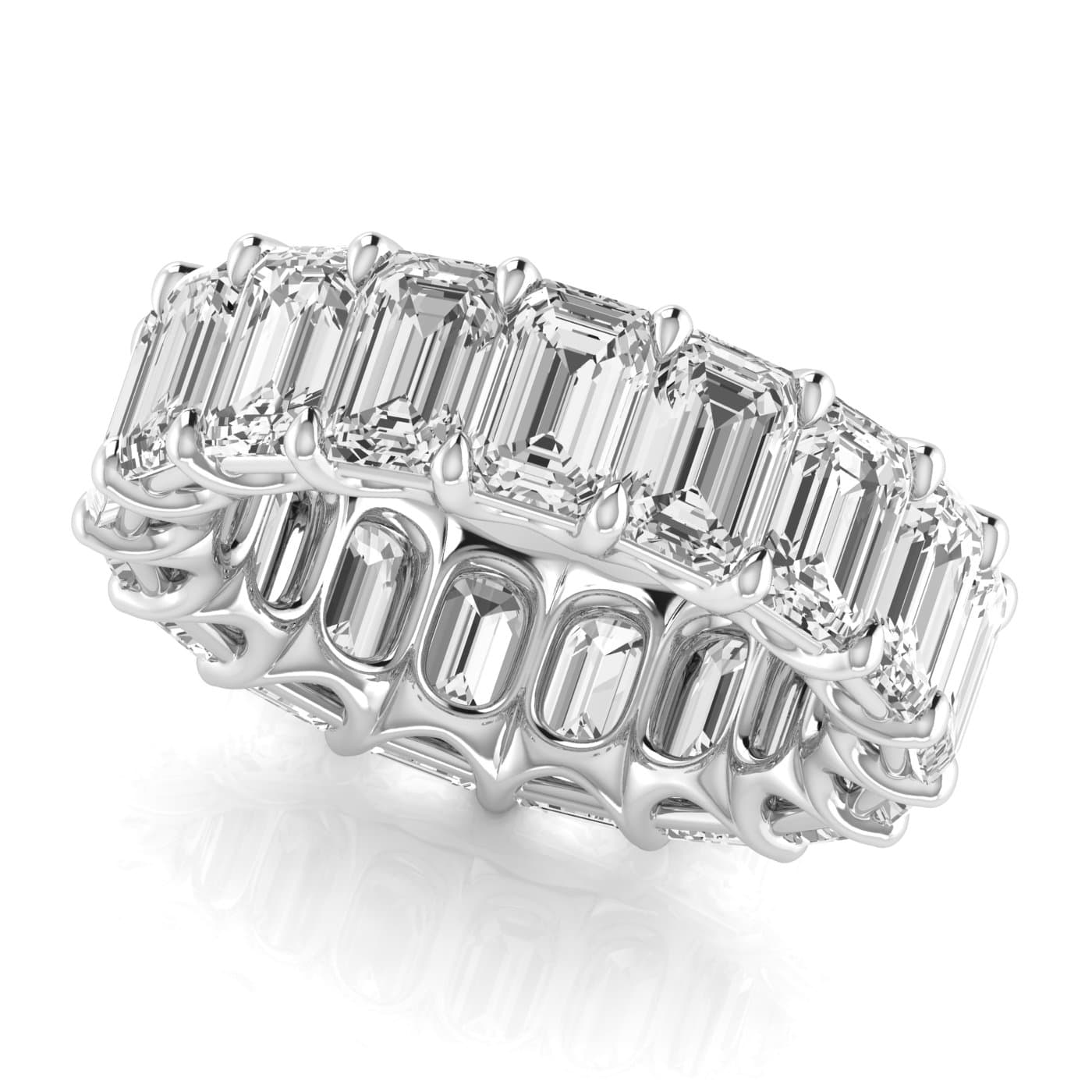 Diamond Emerald Cut Eternity Band (13 2/3 ct. tw.) — View 1