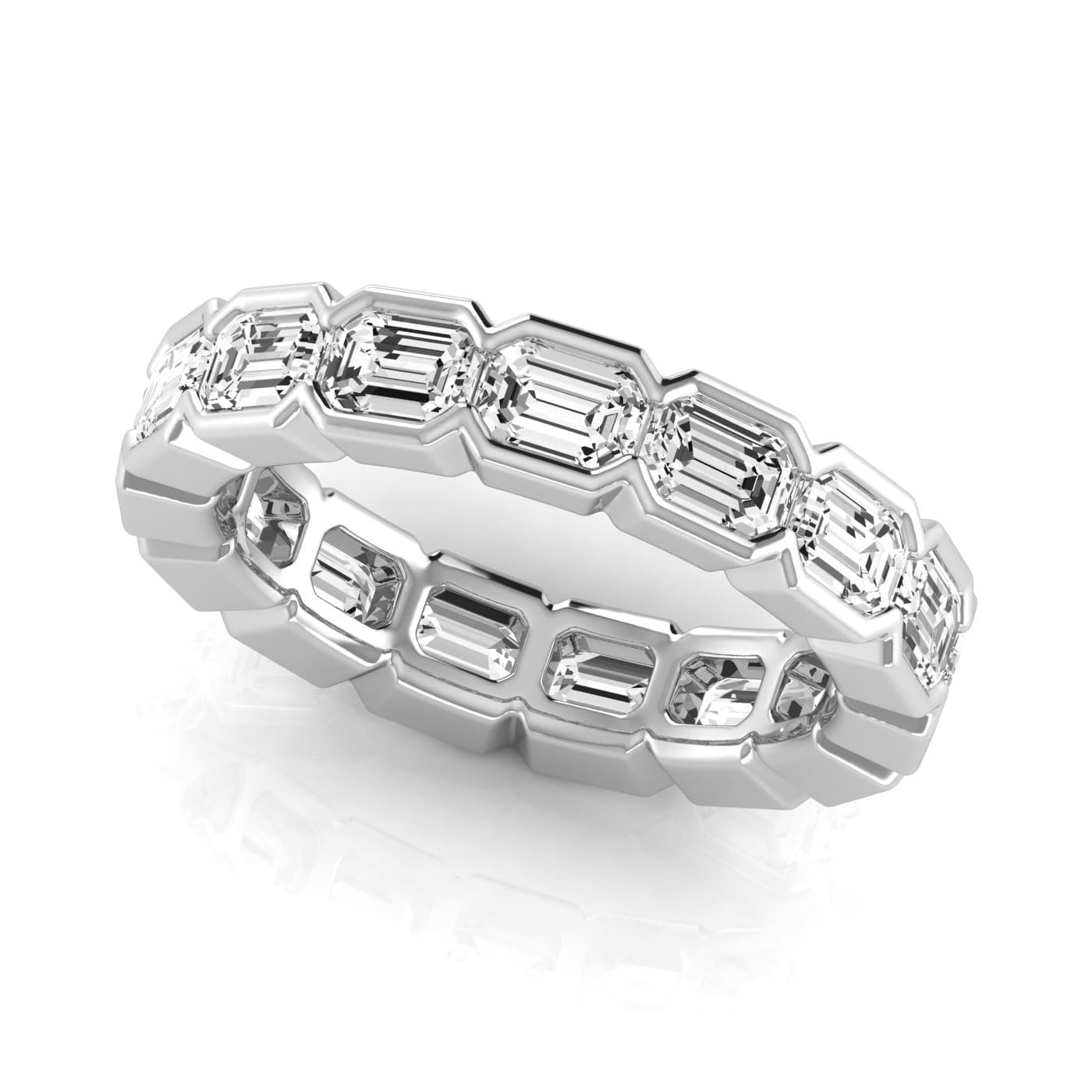 Diamond Emerald Cut Eternity Band (4 1/2 ct. tw.) — View 1