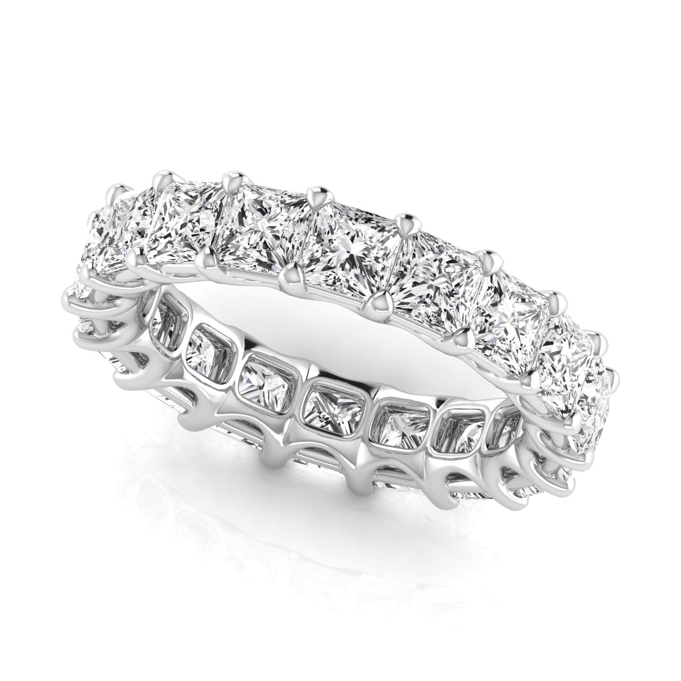 Diamond Emerald Cut Eternity Band (6.72 ct. tw.) — View 1
