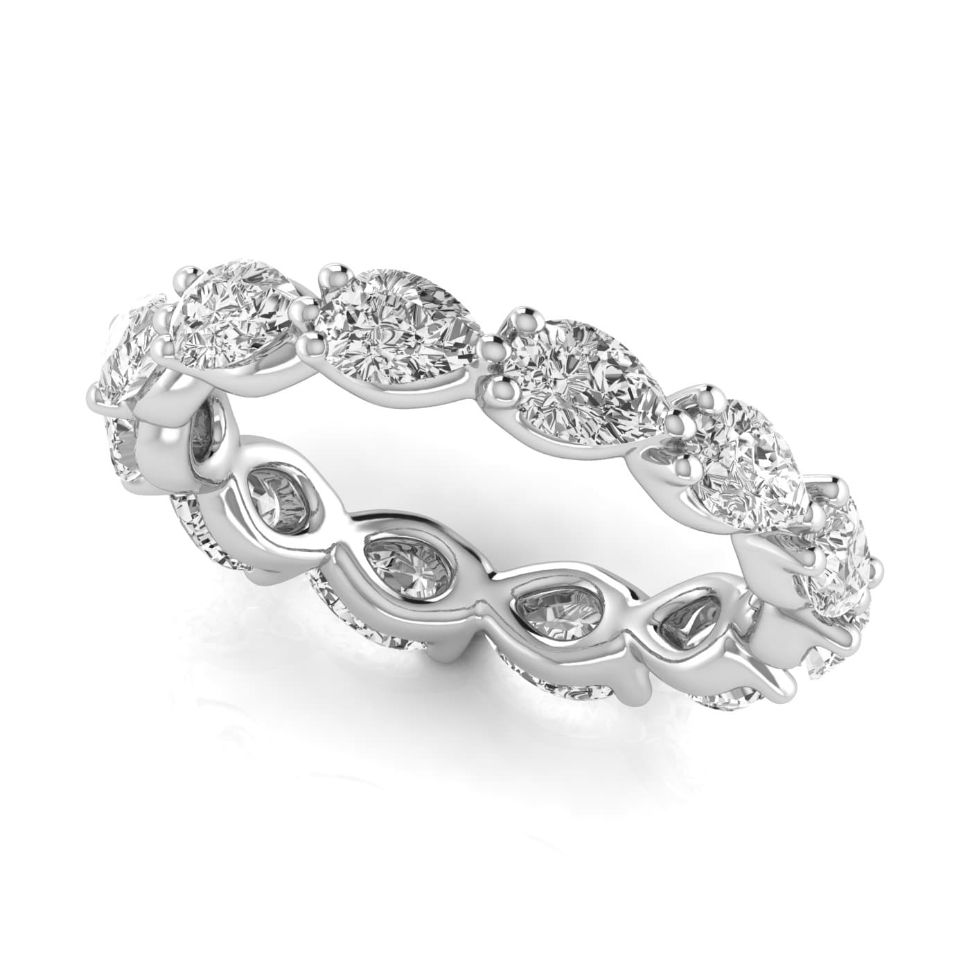 Full Eternity Pear Diamond Wedding Band (2 3/4 ct. tw.) — View 1