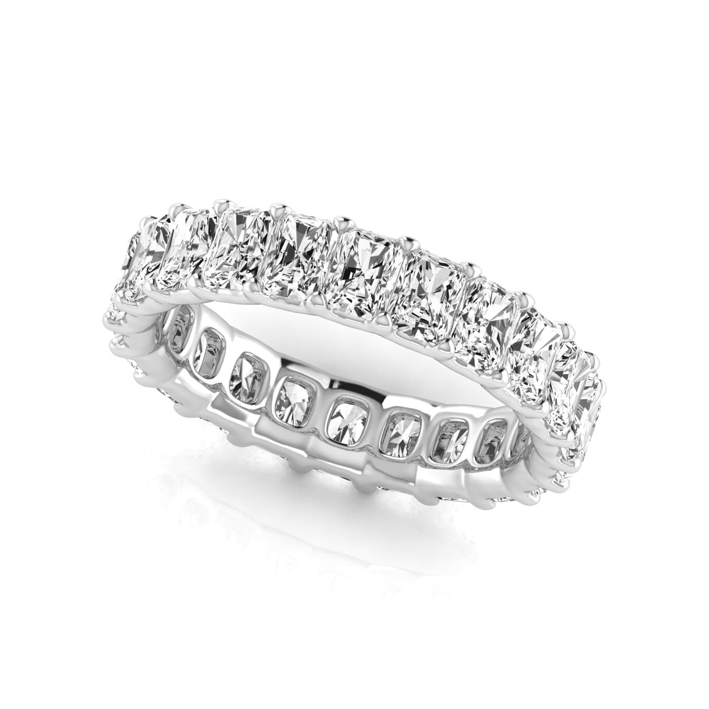 Full Eternity Radiant Diamond Wedding Ba (4.8 ct. tw.) — View 1
