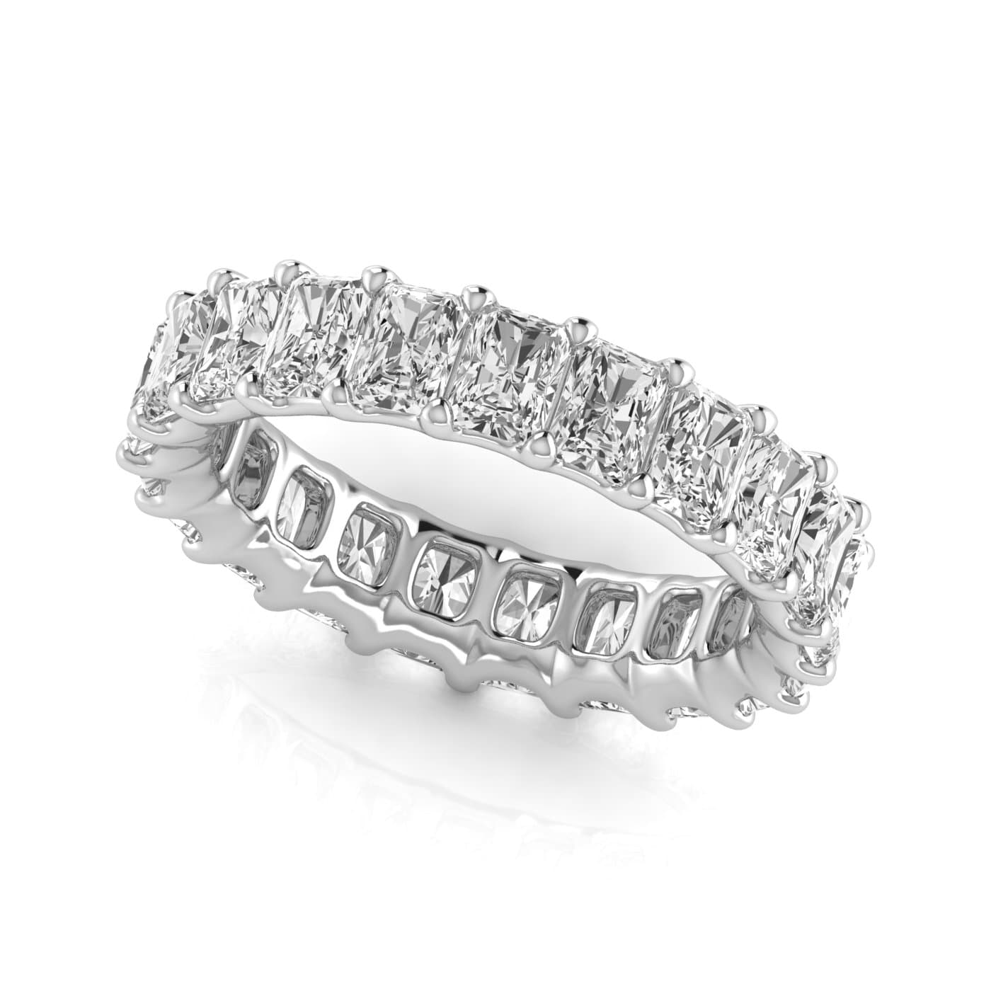 Full Eternity Radiant Diamond Wedding Ba (5 1/2 ct. tw.) — View 1