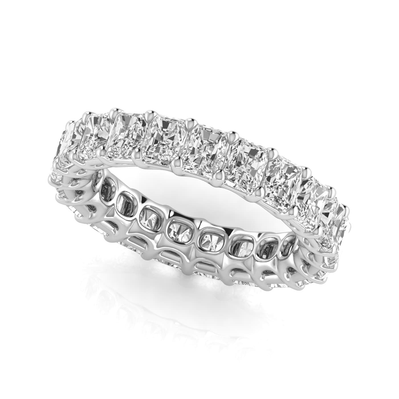 Full Eternity Radiant Diamond Wedding Ba (6.6 ct. tw.) — View 1