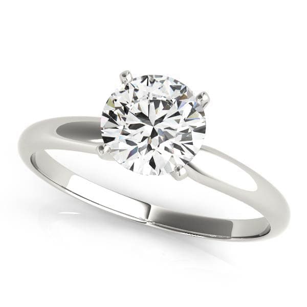 4 prong Round Solitaire in 14k White Gold