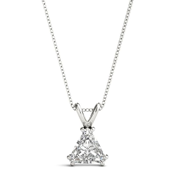 Solitaire Trillion Cut Pendant — 3.5 MM