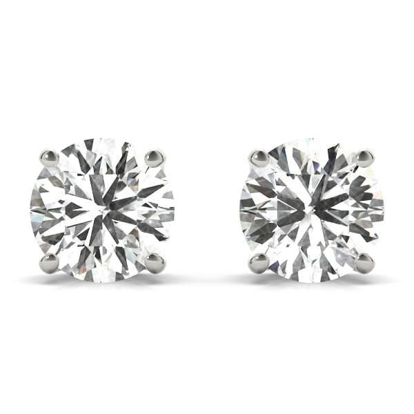 0.05 ct Standard 4-prong Diamond Earrings — .75 CT — View 1