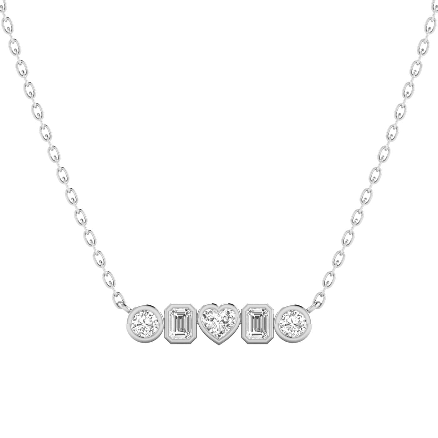 LGD Multi-Shape Bar Pendant w/ Chain (1 1/4 ct. tw.) — View 1