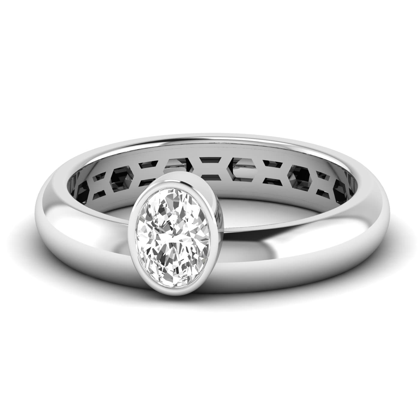 Lab Diamond Oval Cut Ring 1/2 Ctw. (1/2 ct. tw.) — View 1