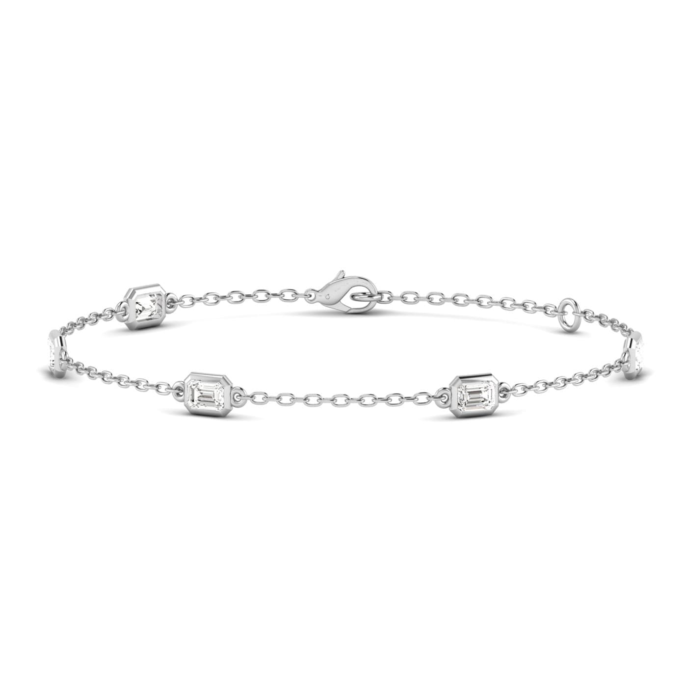 Emerald Cut Lab Diamond Stationary Bracelet 1 Ctw. (1 ct. tw.) — View 1