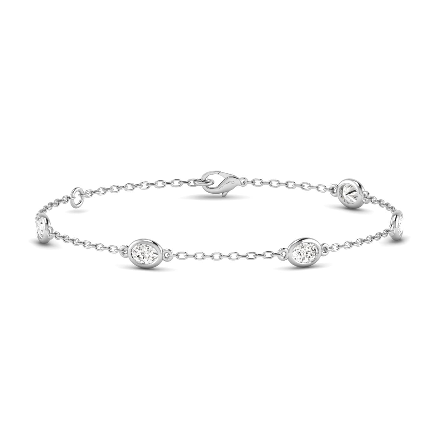 Oval Lab Diamond Stationary Bracelet 1 Ctw. (1 ct. tw.) — View 1