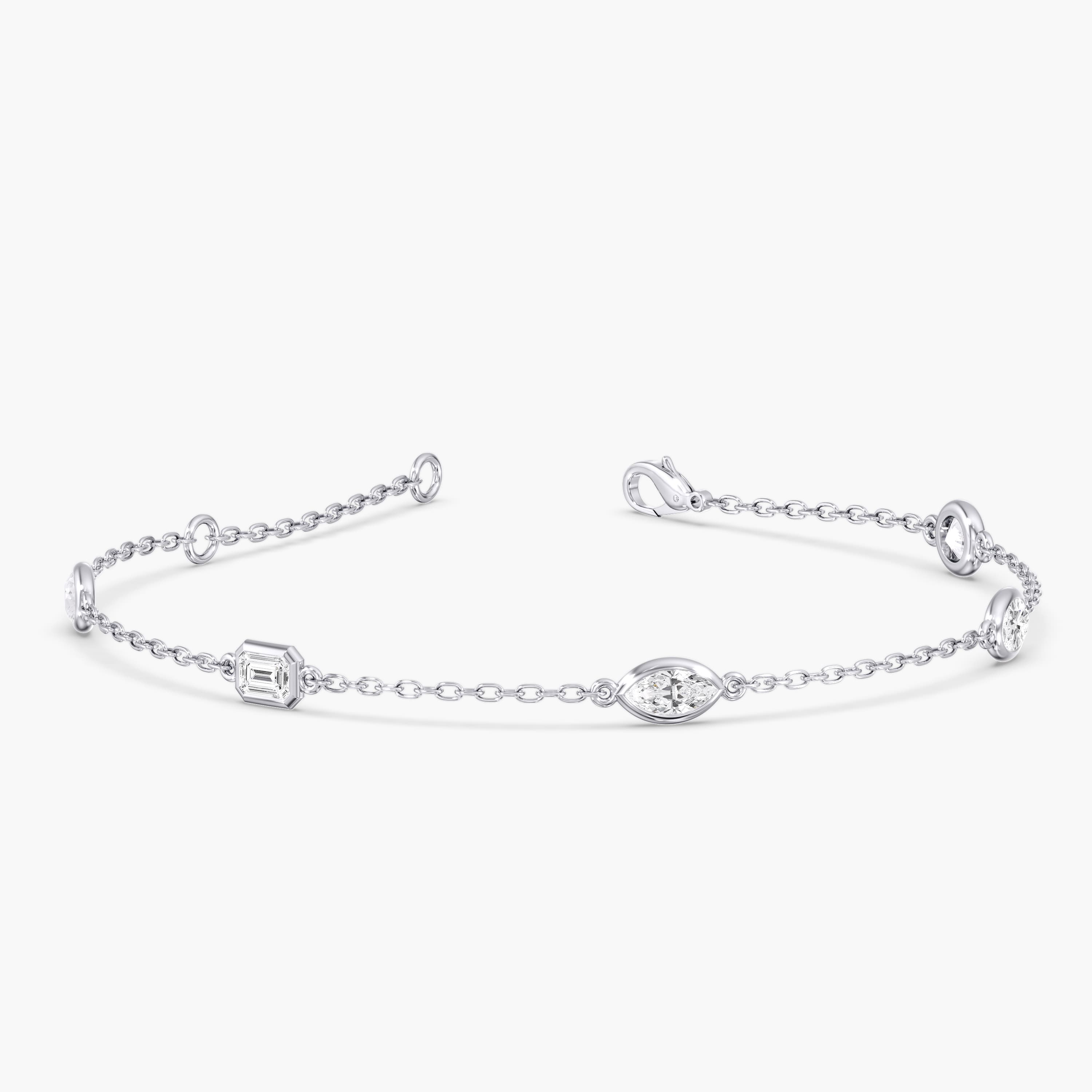 Lab Diamond Multi-Shape Stationary Bracelet 1 Ctw. (1 ct. tw.) — View 1