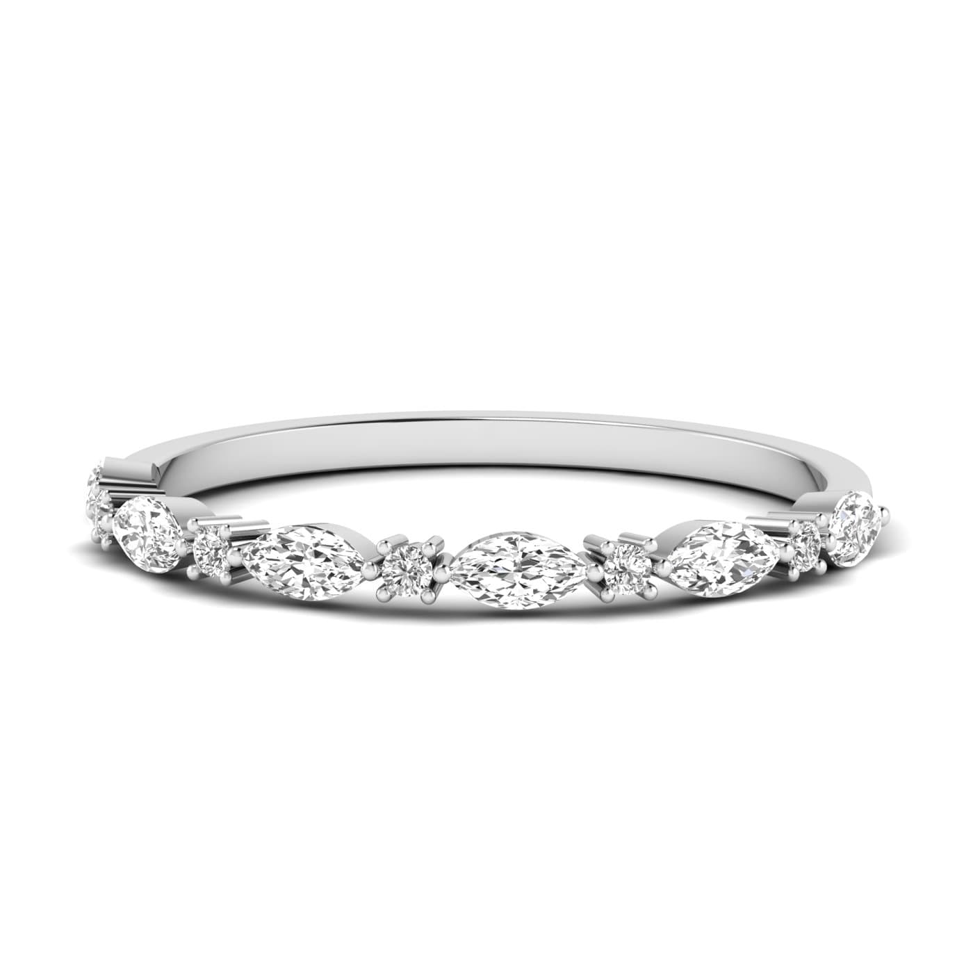 Lab Diamond Alternating Round &amp; Marquise Band 1/3 Ctw. (0.3 ct. tw.) — View 1
