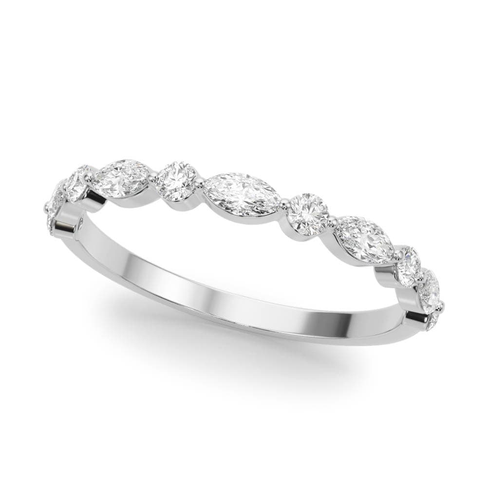 Alternating Round &amp; Marquise Lab-Grown Diamond Band (0.53 ct. tw.) — View 1