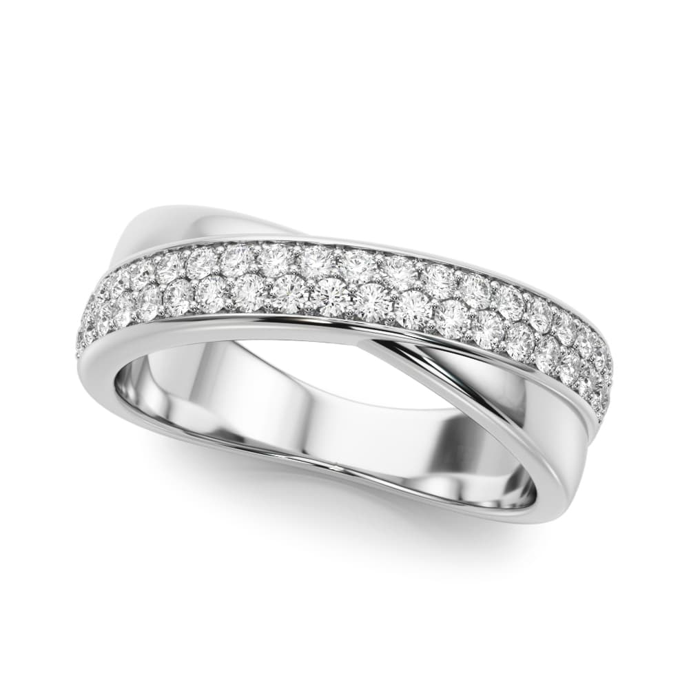 Double Row Crossover Fashion Band (0.4 ct. tw.) — View 1