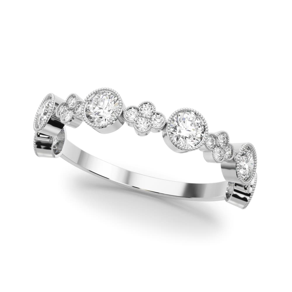 Bezel Set Stackable Milgrain Fashion Rings (0.3 ct. tw.) — View 1