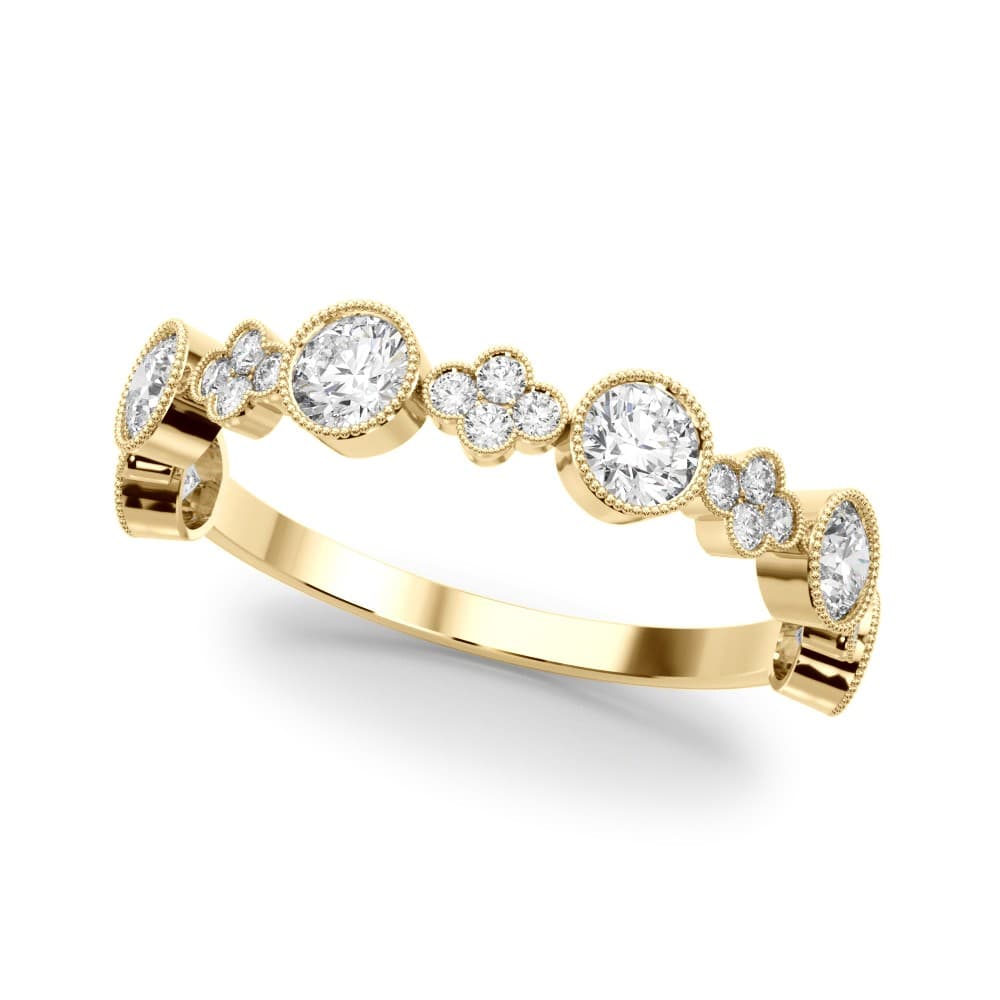Alternating Shaped Stackable Ring (0.3 ct. tw.) — White Gold