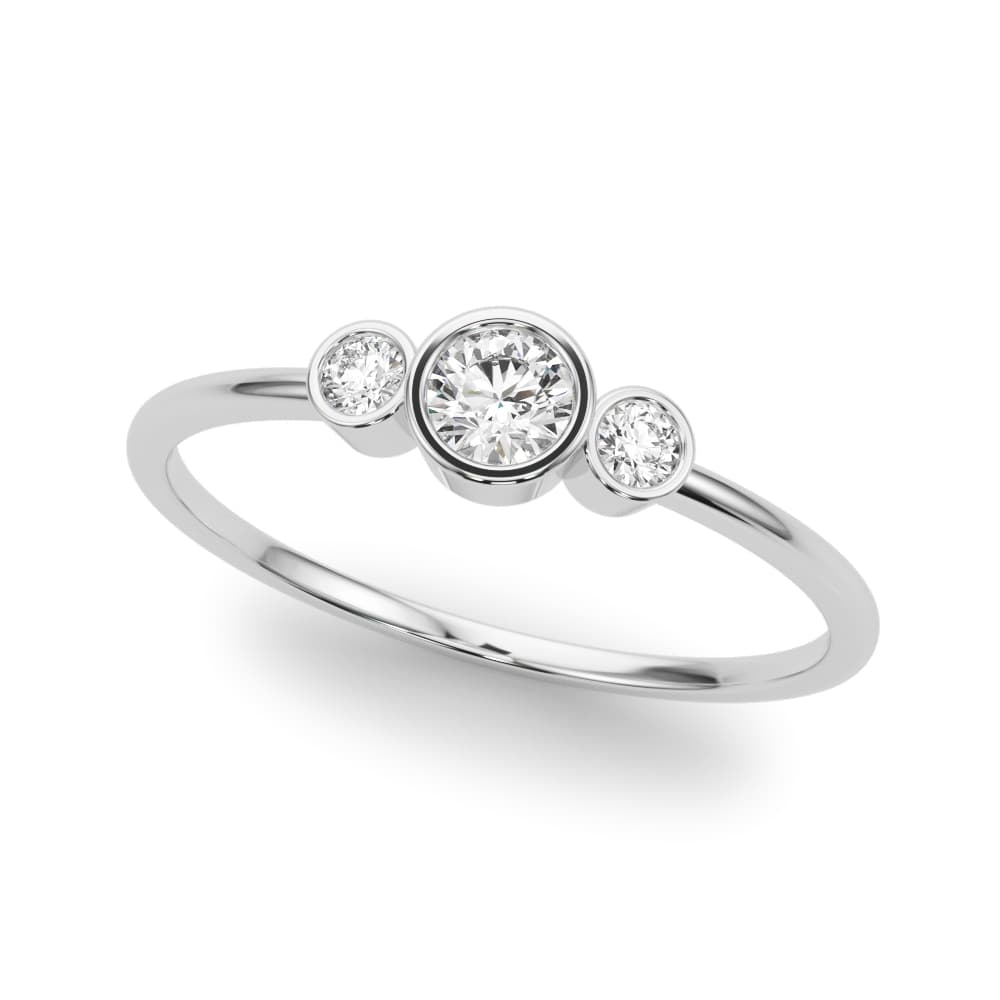 3-Stone Bezel Set Fashion Ring (0.06 ct. tw.) — View 1