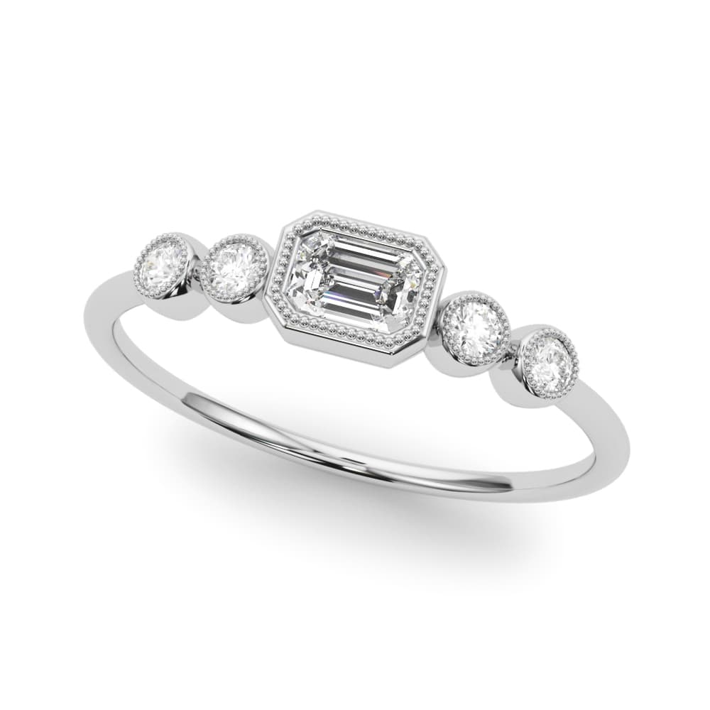 5-Stone Bezel Set Milgrain Fashion Ring (0.07 ct. tw.) — View 1