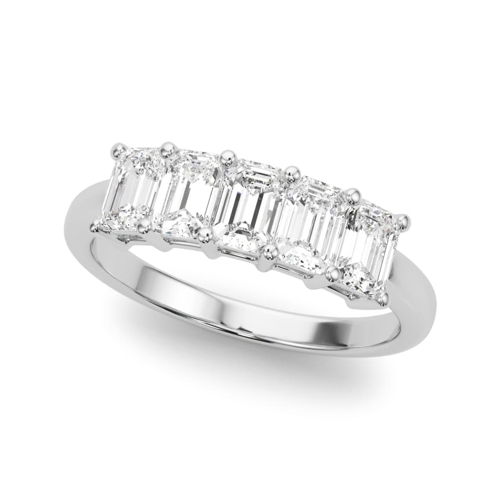 Lab-Grown Diamond 5-Stone Emerald Cut Band (1 ct. tw.) — View 1